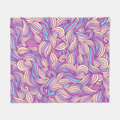 Background with abstract doodle waves  fleece deken (Voorkant (Horizontaal))