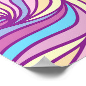 Background with abstract doodle waves  poster (Hoek)