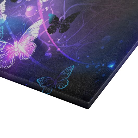 Background with Night Butterflies Snijplank (Hoek)