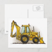 Backhoe Briefkaart (Voorkant / Achterkant)