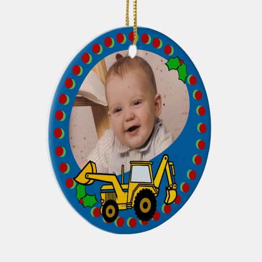 Backhoe Christmas Keramisch Ornament (Rechts)