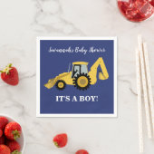 Backhoe Construction Boy Baby shower Napkins Servet (Insitu)