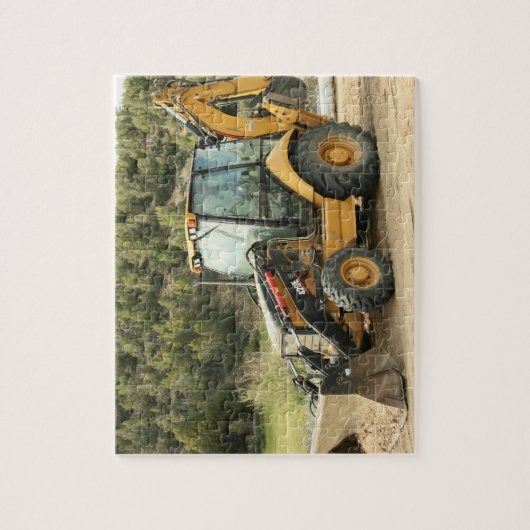 Backhoe Digger Tractor Legpuzzel (Verticaal)