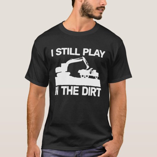 backhoe heavy work  for men construction equipment t-shirt (Voorkant)