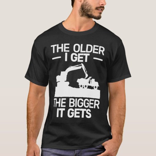 backhoe heavy work for men heavy equipment operat t-shirt (Voorkant)