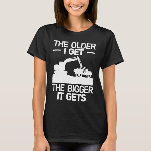 backhoe heavy work  for men heavy equipment operat t-shirt (Voorkant)