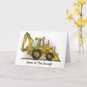 Backhoe Note-Kaart Kaart (Gele Bloem)