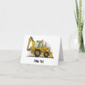 Backhoe Operator Bedankkaart (Voorkant)