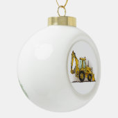 Backhoe Operator Keramische Bal Ornament (Links)