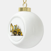 Backhoe Operator Keramische Bal Ornament (Rechts)