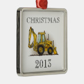 Backhoe Operator Metalen Ornament (Rechts)