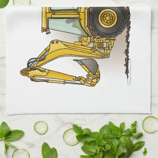 Backhoe Operator Theedoek (Gevouwen)