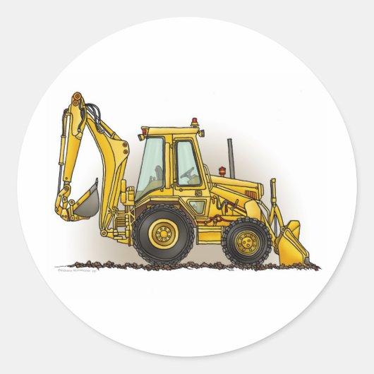 Backhoe Sticker (Voorkant)