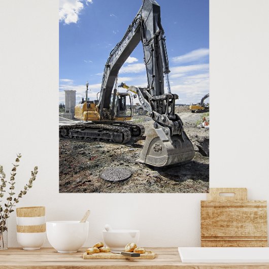 BACKHOE-ZWEEKAPPARATUUR POSTER (Keuken)