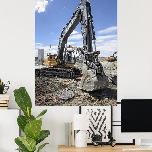 BACKHOE-ZWEEKAPPARATUUR POSTER (Thuiskantoor)