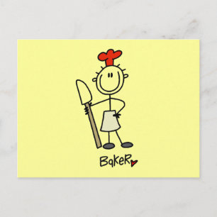 Backker met Spatel T-shirts en Cadeaus Briefkaart