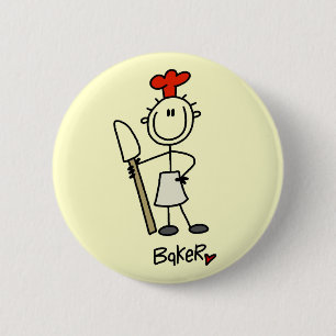 Backker met Spatel T-shirts en Cadeaus Ronde Button 5,7 Cm