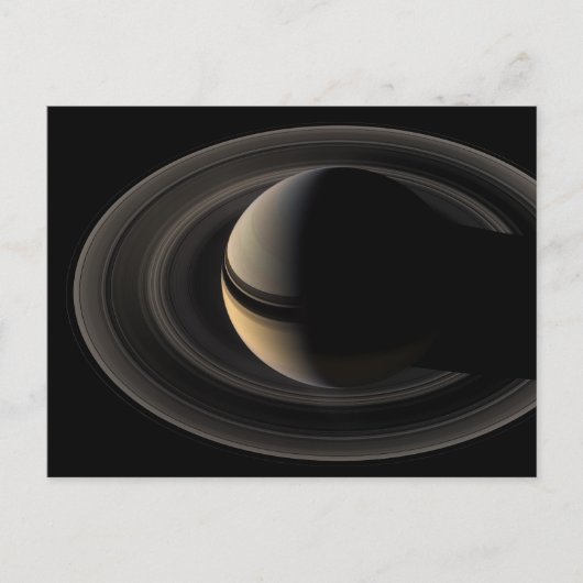 Backlit_Saturn_from_Cassini_Orbiter_2007_May_9 Briefkaart (Voorkant)