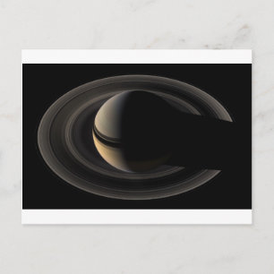 Backlit Saturn from Cassini Orbiter Briefkaart