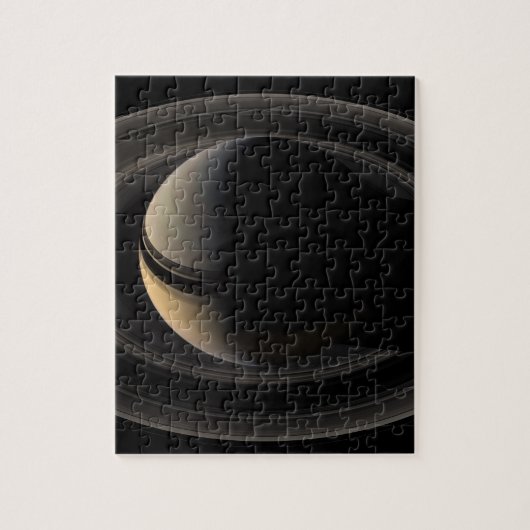 Backlit Saturn from Cassini Orbiter Legpuzzel (Verticaal)