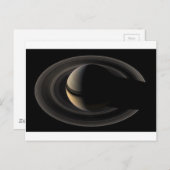 Backlit Saturn van Cassini Orbiter Briefkaart (Voorkant / Achterkant)