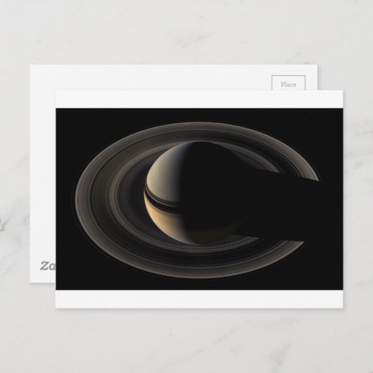 Backlit Saturn van Cassini Orbiter Briefkaart (Voorkant / Achterkant)