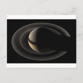 Backlit Saturn van Cassini Orbiter Briefkaart (Voorkant)