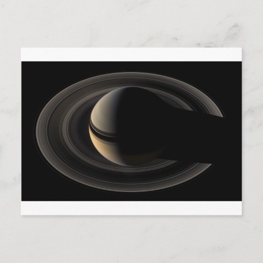 Backlit Saturn van Cassini Orbiter Briefkaart (Voorkant)