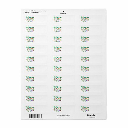 Backlit Zee Glass Return Address Label (Full Sheet)