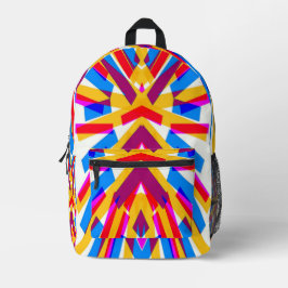 Backpack, An elegant multicolor stripes pattern Bedrukte Rugzak