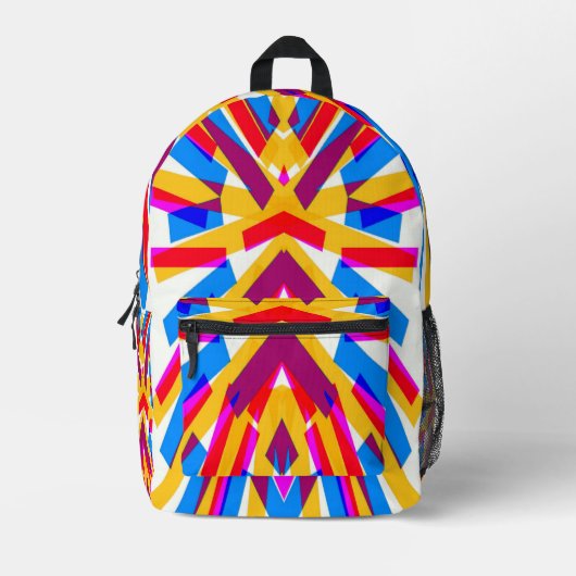 Backpack, An elegant multicolor stripes pattern Bedrukte Rugzak (Voorkant)
