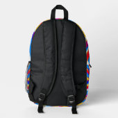 Backpack, An elegant multicolor stripes pattern Bedrukte Rugzak (Achterkant)