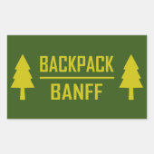Backpack Banff Rechthoekige Sticker (Voorkant)