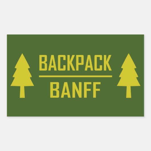 Backpack Banff Rechthoekige Sticker (Voorkant)