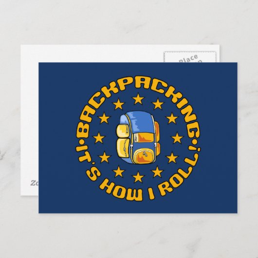 BACKPACK-briefkaart - pas aan Briefkaart (Voorkant / Achterkant)