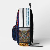Backpack “Electric Dream Owl” – Night Vision Act. Bedrukte Rugzak (Rechts)