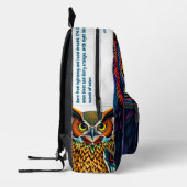 Backpack “Electric Dream Owl” – Night Vision Act. Bedrukte Rugzak (Links)