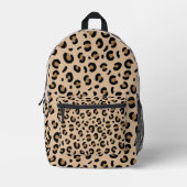 Backpack in a digital textile leopard pattern  bedrukte rugzak (Voorkant)