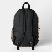Backpack in a digital textile leopard pattern  bedrukte rugzak (Achterkant)
