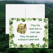 Backpack May the Road Rise Irish Saint Patrick's Briefkaart