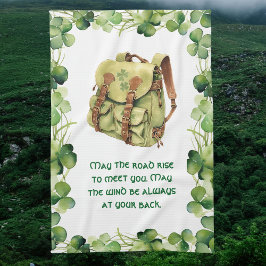 Backpack May the Road Rise Irish Saint Patrick's Theedoek