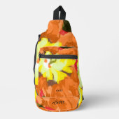 Backpack : Orange Yellow Flower . Sling Bag (Voorkant)