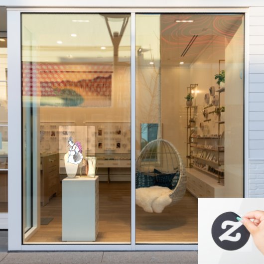 Backpack Snowman auto ondoorzichtig venster bellen Raamsticker (Winkelraam)