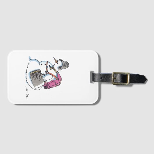 Backpack Snowman luggage tag Bagagelabel (Voorkant (horizontaal))