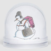 Backpack Snowman snow globe Sneeuwbol (Voorkant)