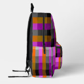Backpack - Stripe Tri-Gradient Edge Bedrukte Rugzak (Links)
