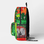 Backpack  :  Traveling Parrot  Bedrukte Rugzak (Rechts)