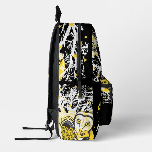 Backpack – Urban Tree Owl & Wealth Surreal Pop-Art Bedrukte Rugzak (Links)