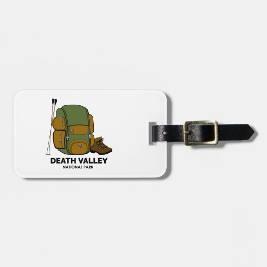 Backpack van het Nationaal Park van Death Valley Bagagelabel (Voorkant horizontaal)