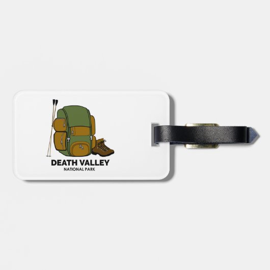 Backpack van het Nationaal Park van Death Valley Bagagelabel (Achterkant horizontaal)